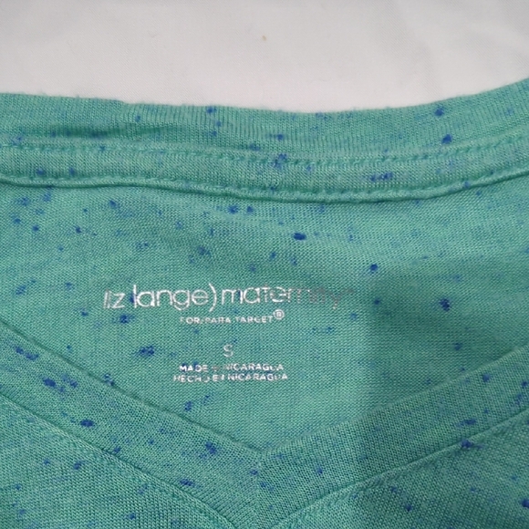Liz Lange Maternity Teal Short Sleeve Top - Picture 2 of 3